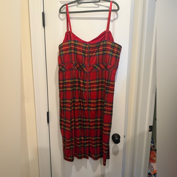 Betsey Johnson Torrid Red Plaid Mini Dress, Size 26 - Picture 2 of 3